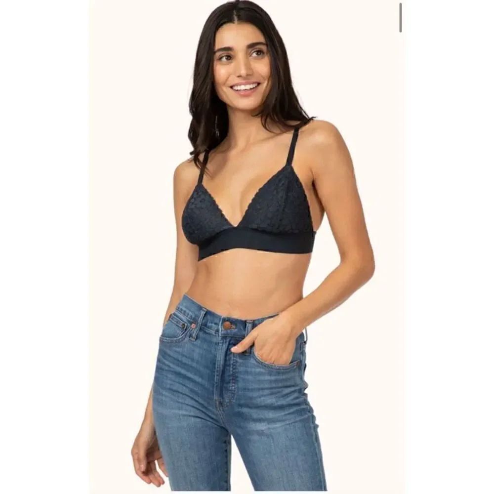 Lively The Floral Lace Bralette in Night Sky